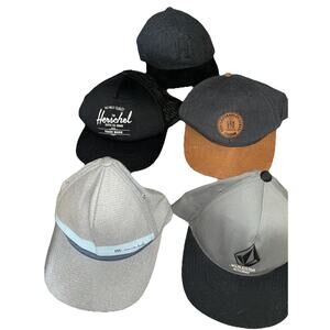 Hat Lot Baseball Caps SnapBack Adjustable Huff Volcom Herschel Travis